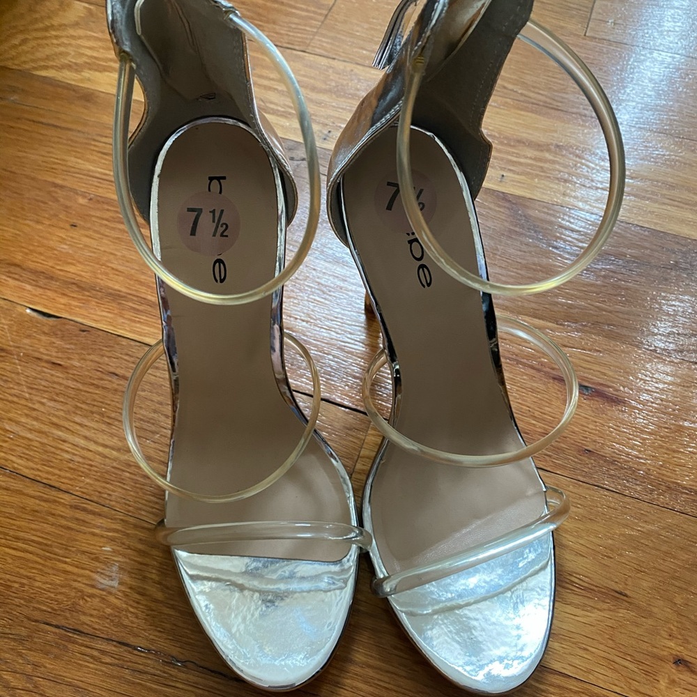 Bebe Sliver Heels